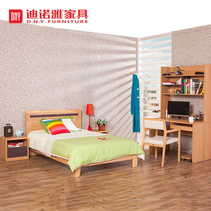 迪诺雅儿童房卧室家具套装1.2米床五件套青少年成套卧房组合